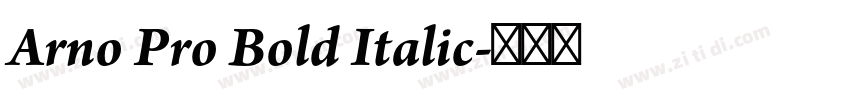 Arno Pro Bold Italic字体转换